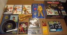 ELVIS PRESLEY Vintage Collectibles Lot...DVD's/Monopoly/1960 Paperback book etc.
