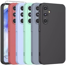 Case For Samsung Galaxy A17 A56 A26 A16 Silicone ARMOUR Phone Cover+Screen Guard