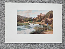 Chateau de Bouillon, Semois Valley , Belgium - Antique Print - 1908