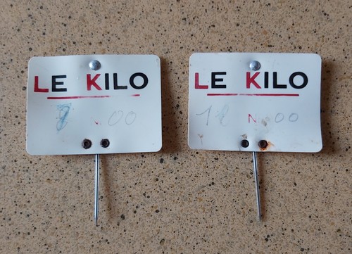 étiquettes prix vintage - de,