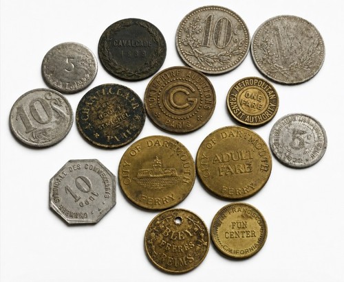 Lot jetons anciens - jetons,
