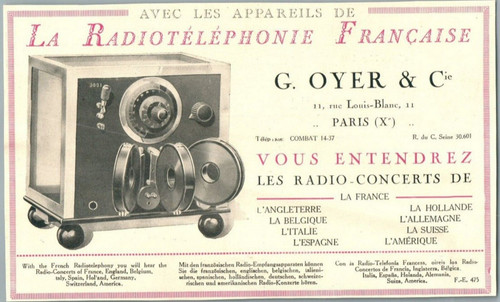 Oyer french radiotelephone - g.,