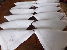 Antique Linen Monogram Napkins "C L"
