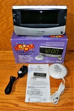 Sonic Boom Alarm Clock w/ FM Radio & Bed Shaker Model SBR350ss-V3 Works