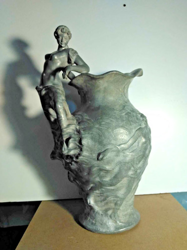 Art nouveau pichet sculptural - pichet,