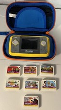 Vtech MobiGo Portable Gaming Learning System Bundle w 7 Games & Case Tested VGUC