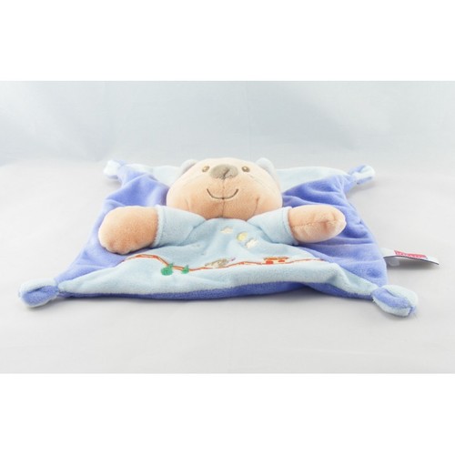 Doudou plat chat bleu maison