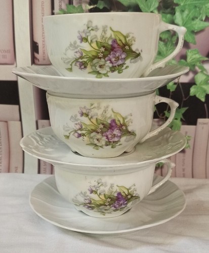 Tasses anciennes décor - 3,