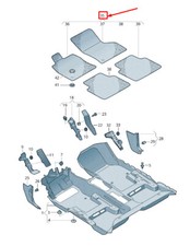 VW T-Roc A1 Tapis Set Coté