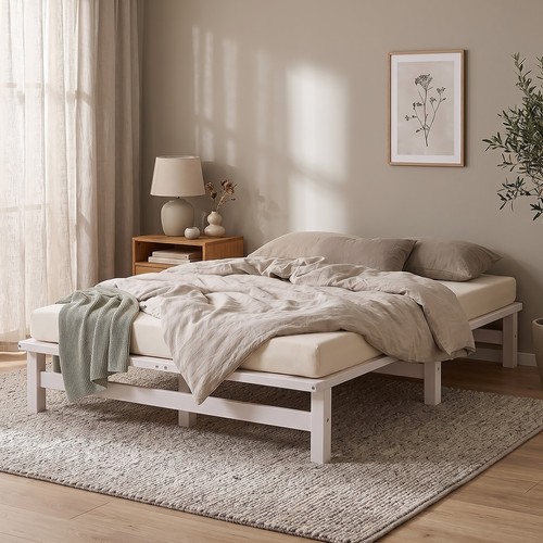 Lit palette 120x200 blanc - lit,