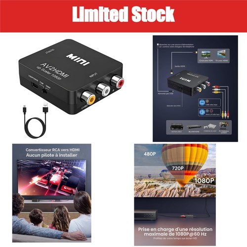 Convertisseur rca vers hdmi - vers,