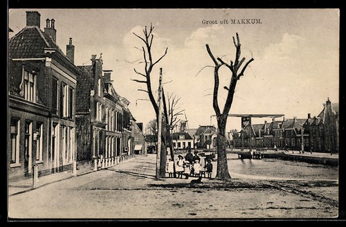 Makkum vue sur quai et - makkum,,