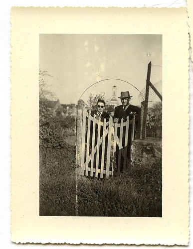 Two men the gate old - the,