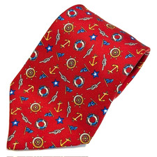 Burberry Tie Foulard Red