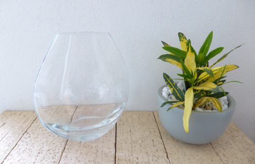 Grand vase ovale verre - vase,