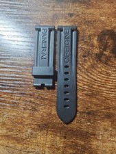 Panerai Watch 24/22mm Black OEM Caoutchouc Rubber Dive Strap Austria Type A
