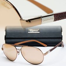 Chopard Sunglasses Titanium Glass Pilot Gold Brown SCH880V 668G 61mm 130225