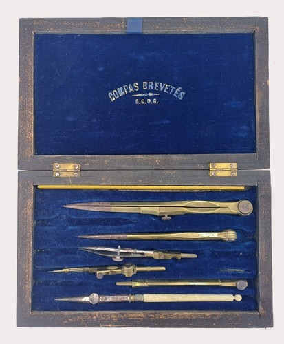 Coffret compas xixème - de,