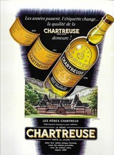 AD ADVERTISING LIQUEUR CHARTREUSE MATTRESS TRECA