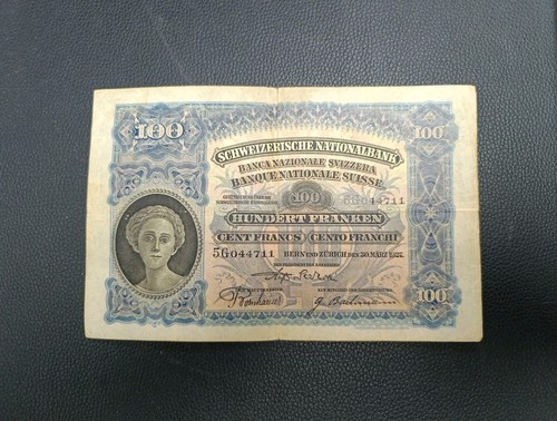 Suisse billet 100 francs - suisse,
