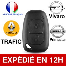 Coque Clé Plip Boitier Vierge Compatible Trafic Kangoo Master Vivaro 2 Boutons