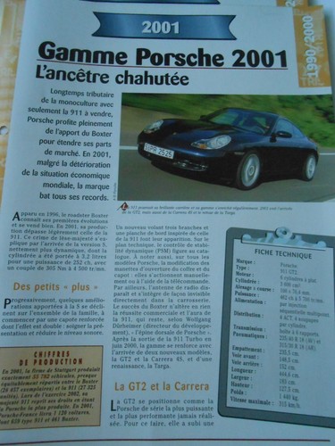 Gamme porsche 2001 - gamme,