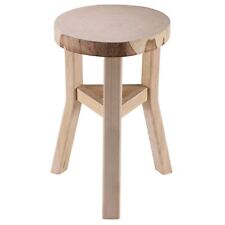 Tabouret rond décoratif en bois naturel