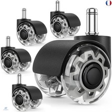 POWZOO Lot de 5 Roulettes Chaise de Bureau,11 x 22 mm Roulette Chaise