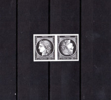 Paire tête bêche timbres