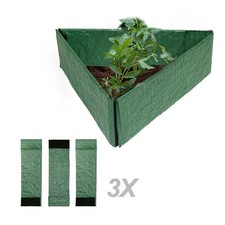 Ensemble de 3 parterres de fleurs polygonaux combinés cadre de lit de fleurs