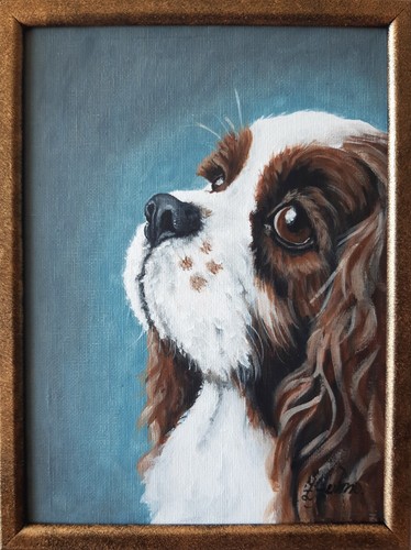 Peinture huile cavalier - peinture, l'huile