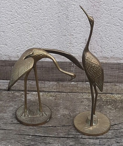 Paire oiseaux vintage laiton - paire,