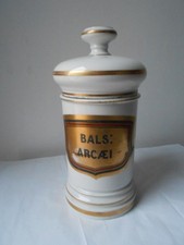 Ancien pot pharmacie en porcelaine de PARIS. XIXème. Apothecary jar.