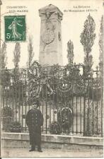 Postcard stamp 5c green used seeder Champigny sur marne column FOM