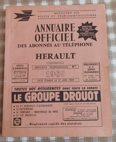 1969 ancien annuaire - ancien,