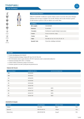 Lot combinaisons tyvek - 25,