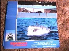 JAWS 4 SPAN LOBBY CARD SET OF