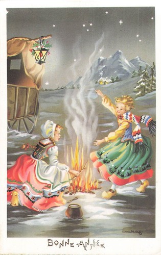 Illustree bonne annee feu - bonne,