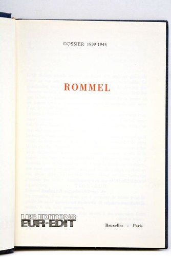 Livre ancien rommel histoire - ancien,