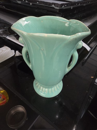 Vintage usa pottery aqua mint - vintage,
