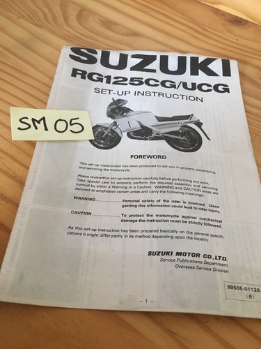 Suzuki rg125cg rg125ucg rg125 - suzuki,