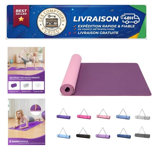Tapis yoga antidérapant 6 - tapis,