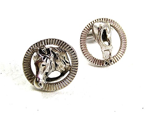 Vintage silver tone - tone, horse