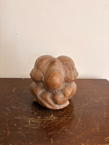 Sculpture bois yogi bouddha - sculpture,