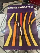 old poster sncf 1969 rare train borrowed advertising 