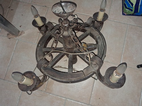 Luminaire roue charette - de,