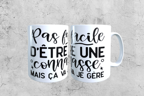 Mug humour pas facile - mug,