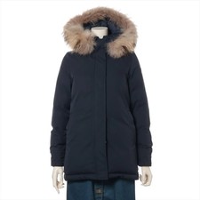Pyrenex Polyester Down jacket 34 Ladies' Navy Blue  BORDEAUX Removable fur