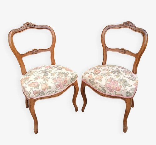 Paire chaises louis en - de,