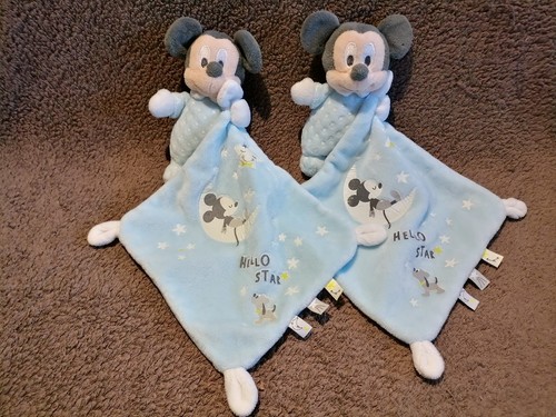 Doudou mouchoir mickey bleu - doudou,